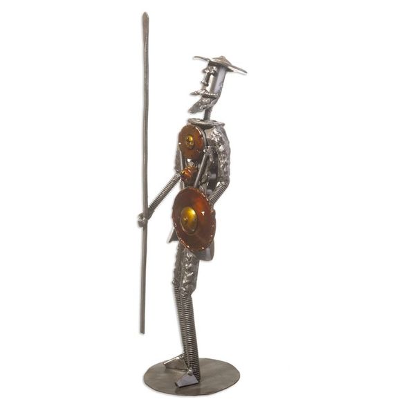 Alternate image for Upcycled Metal Sculpture of Don Quixote from Peru Quixote of La Mancha