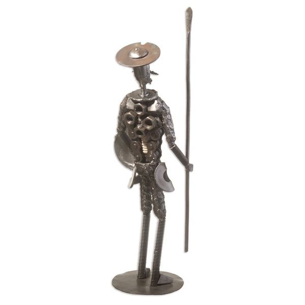 Alternate image for Upcycled Metal Sculpture of Don Quixote from Peru Quixote of La Mancha