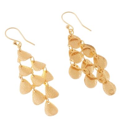 Alternate image for Teardrop Gold Plated Sterling Silver Dangle Earrings Vital Rain