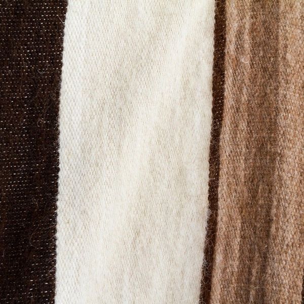 Alternate image for Mens Andean 100 Alpaca Handwoven Poncho in Earth Shades Andean Celebration