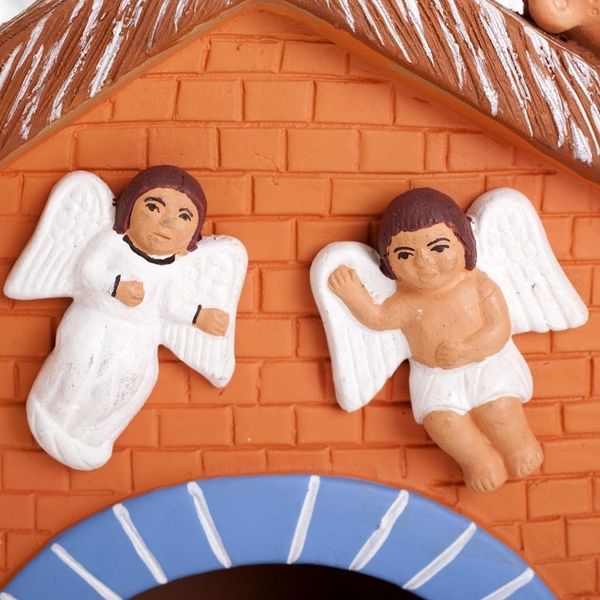 Alternate image for Handcrafted Peruvian Signed Ceramic Christmas Nativity Scene Christmas in the Stone Church