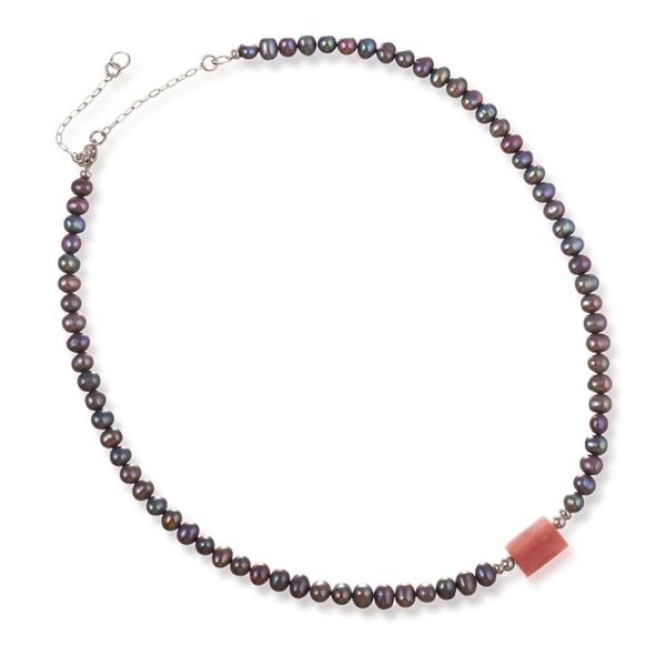 Alternate image for Peacock Pearl and Natural Opal Stone Beaded Pendant Necklace Genuine Hope
