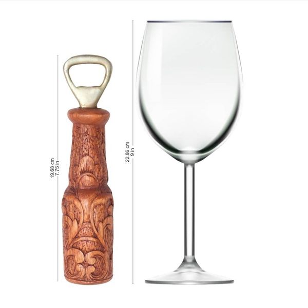Alternate image for Handcrafted Suar Wood Floral Bottle Opener from Bali Floral Refreshment