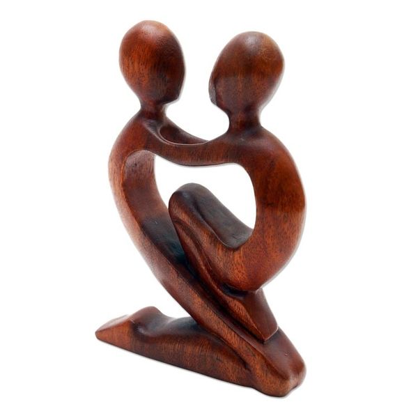 Alternate image for Original Romantic Wood Sculpture True Love