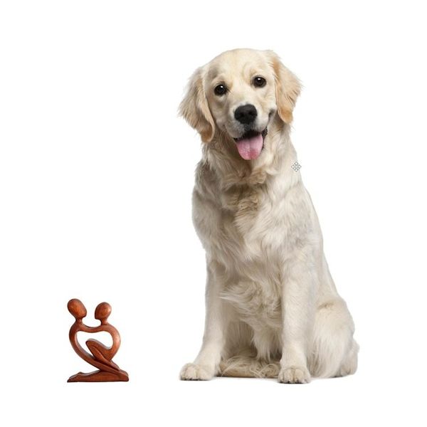 Alternate image for Original Romantic Wood Sculpture True Love
