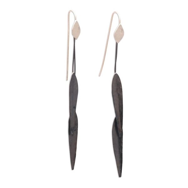Alternate image for Sterling Silver and Dark Copper Dangle Earrings from Bali Dark Summer Points