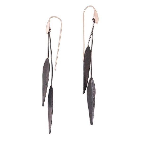 Alternate image for Sterling Silver and Dark Copper Dangle Earrings from Bali Dark Summer Points
