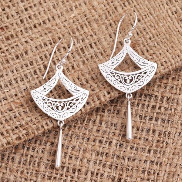 Alternate image for Sterling Silver Paper Lantern Dangle Earrings Paper Lanterns