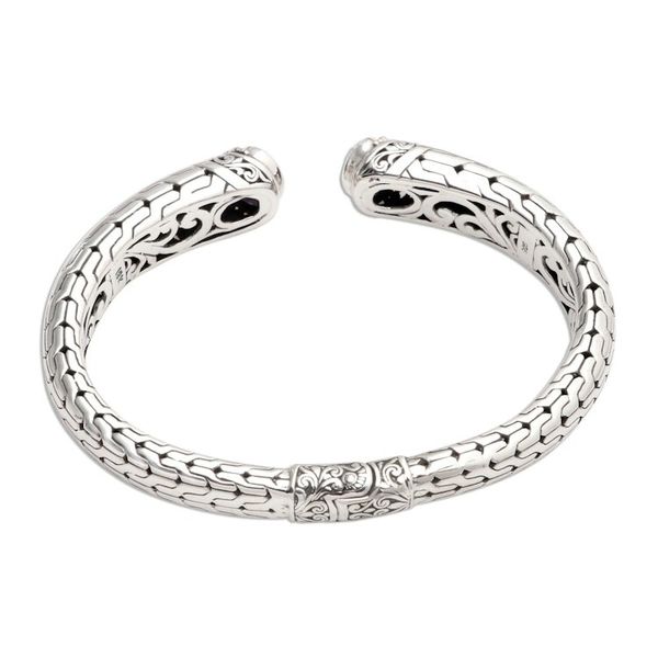 Alternate image for Hand Crafted Amethyst and Silver Cuff Bracelet Endeavor