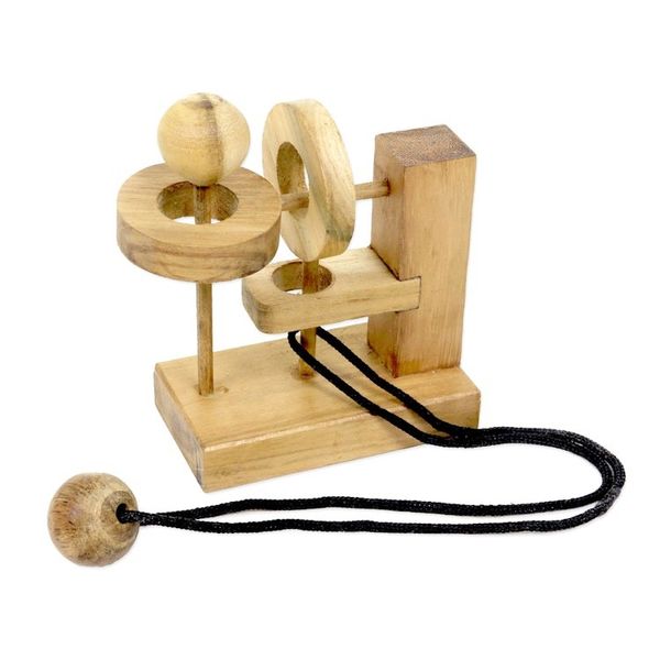 Alternate image for Hand Crafted Recycled Teak Wood Executive Game from Java Sneaky Ball