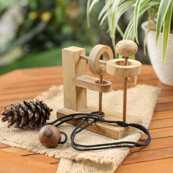 Alternate image for Hand Crafted Recycled Teak Wood Executive Game from Java Sneaky Ball
