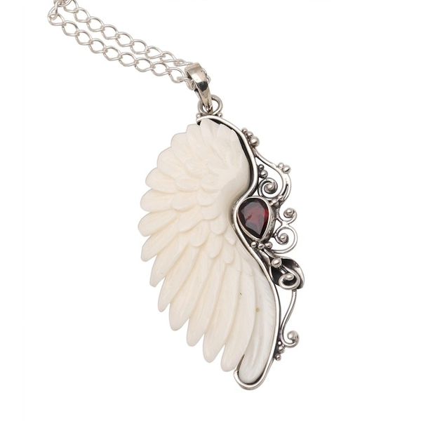 Alternate image for Garnet Pendant Necklace from Bali Ancient Remnant