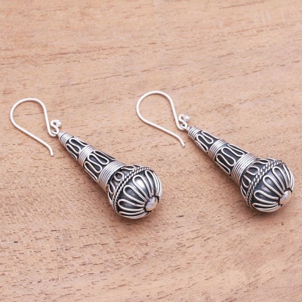 Alternate image for Handmade Sterling Silver Dangle Earrings from Bali Singing Morning