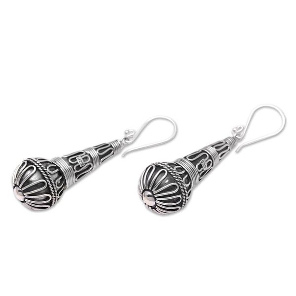Alternate image for Handmade Sterling Silver Dangle Earrings from Bali Singing Morning