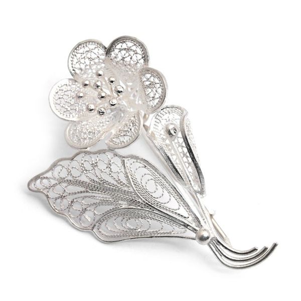 Alternate image for Sterling silver brooch pin Silver Allamanda