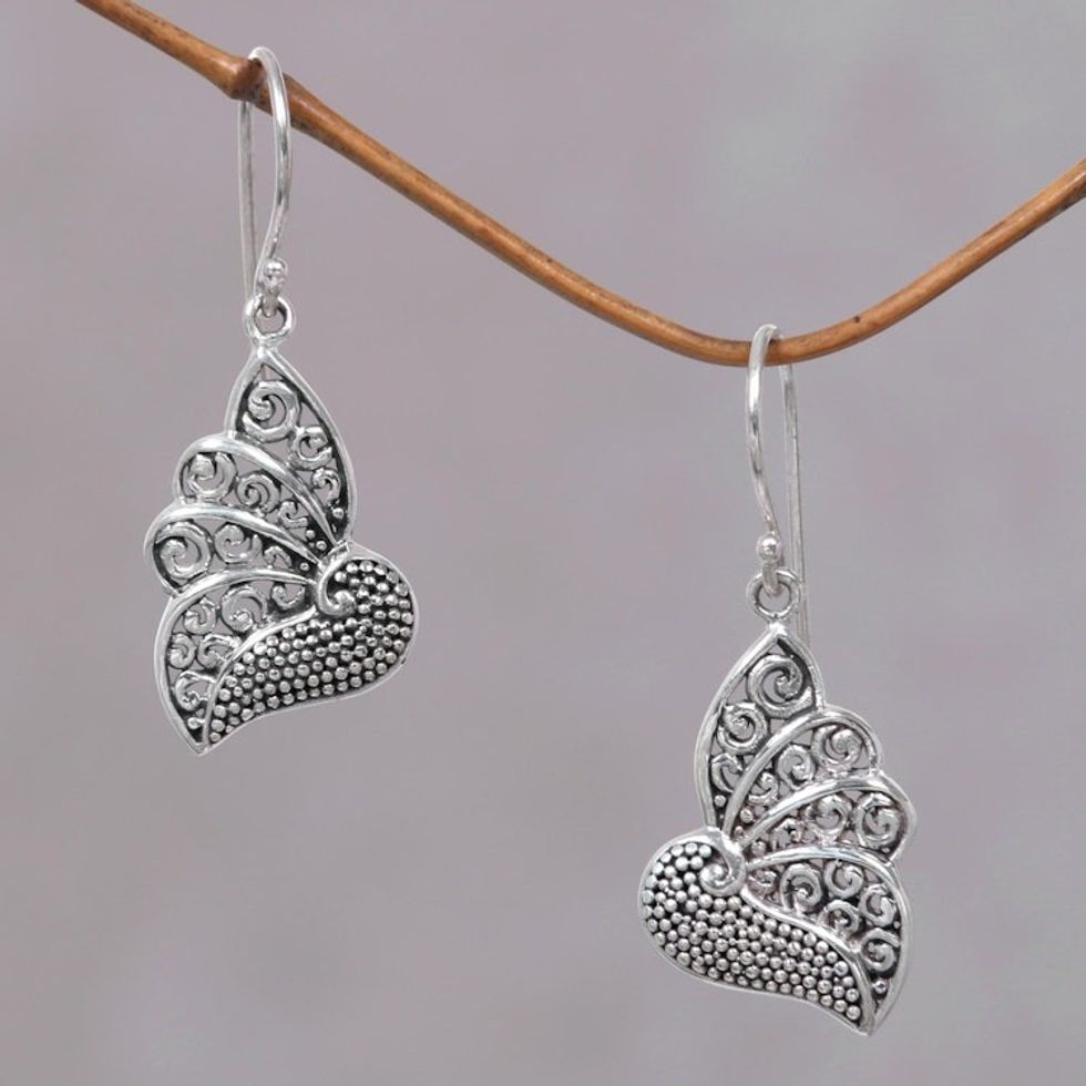 Sterling silver dangle earrings 'Timeless Soul'