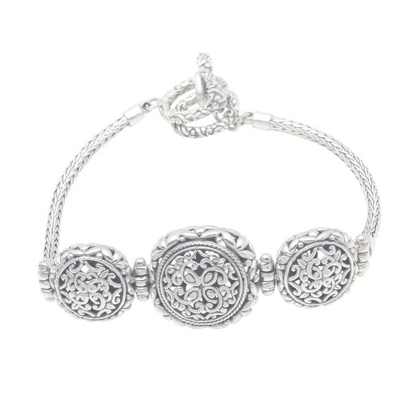 Alternate image for Sterling Silver Trio Pendant Bracelet from Bali Triple Enchantment