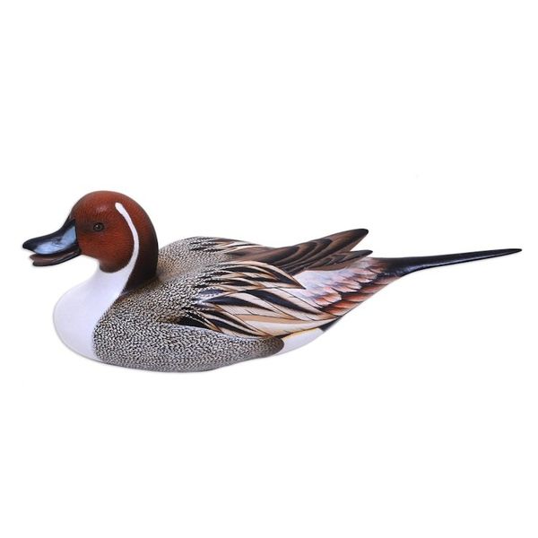 Alternate image for Wood Bird Sculpture Life Size Pintail Duck