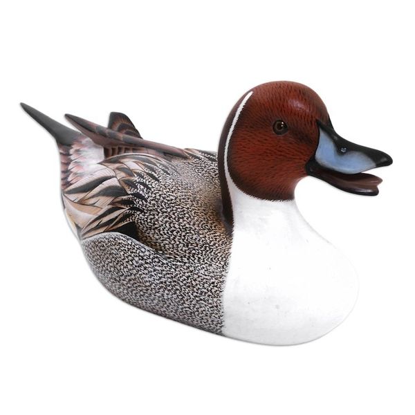 Alternate image for Wood Bird Sculpture Life Size Pintail Duck