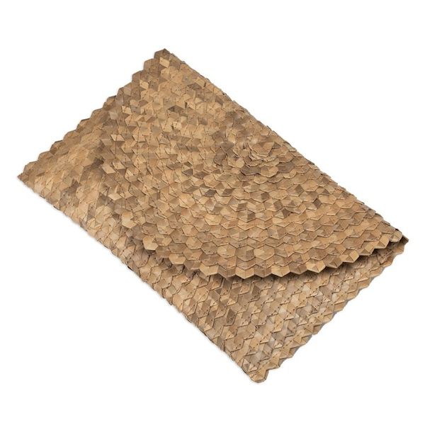 Alternate image for Handmade Brown Palm Leaf Clutch Handbag from Indonesia Tropical Touch
