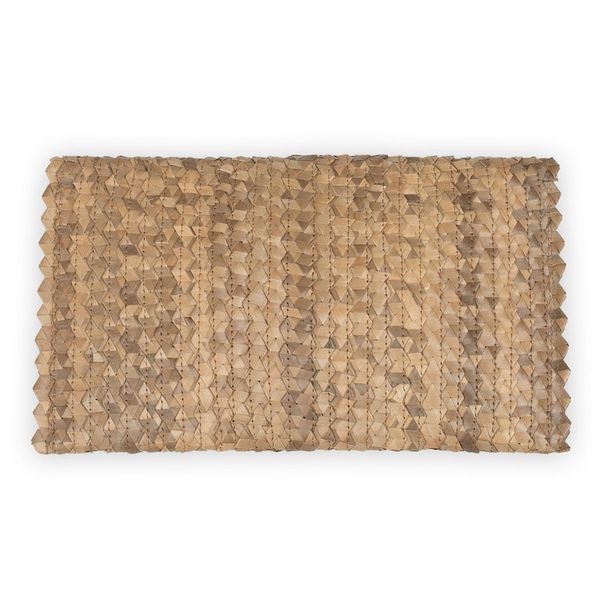 Alternate image for Handmade Brown Palm Leaf Clutch Handbag from Indonesia Tropical Touch