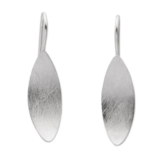 Alternate image for 925 Sterling Silver Shimmering Drop Earrings from Bali Shimmering Curves
