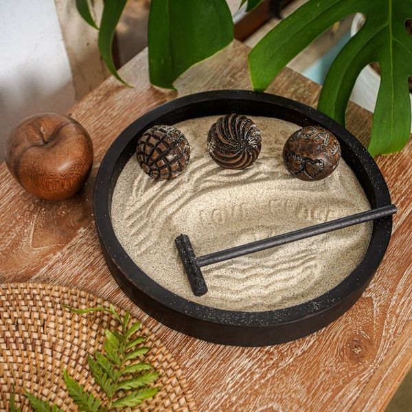 Alternate image for Wood Zen Garden with Rake and Balls from Bali Meditation Romance
