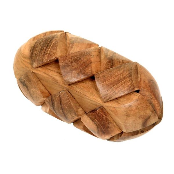Alternate image for Hand Crafted Teak Wood Puzzle from Java Mind Bender