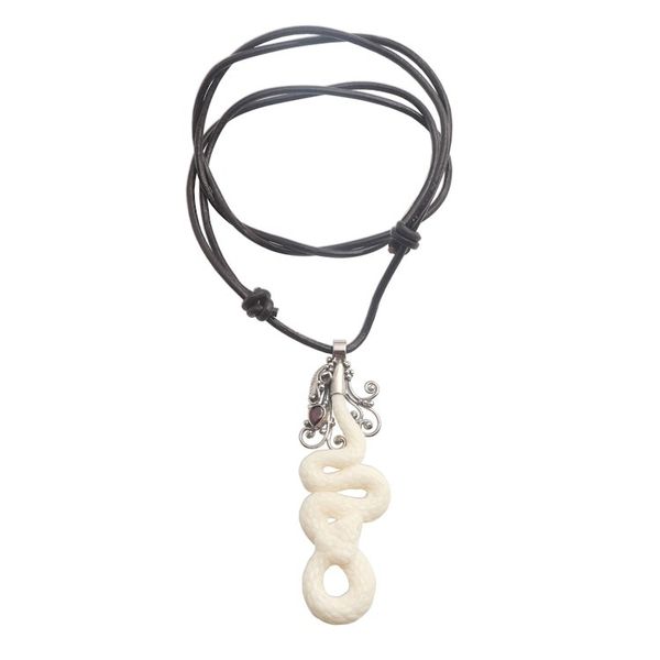 Alternate image for Hand Crafted Snake Necklace with Garnet Snake