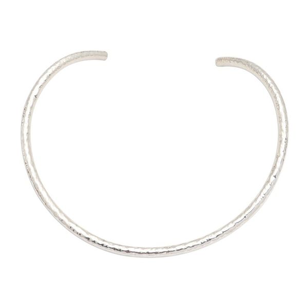 Alternate image for Hammered Sterling Silver Collar Necklace Undulating Waves