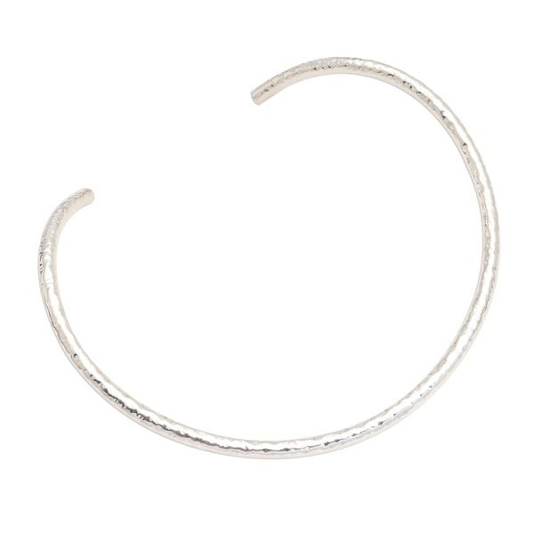 Alternate image for Hammered Sterling Silver Collar Necklace Undulating Waves