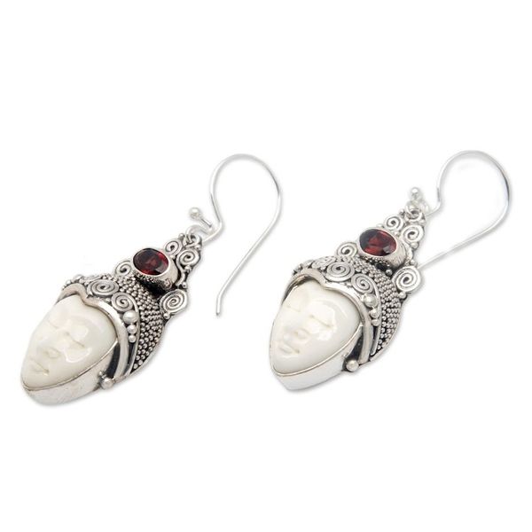 Alternate image for Sterling Silver and Garnet Dangle Earrings Royal Romance