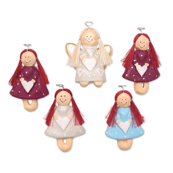Alternate image for Artisan Crafted Angel Magnets Made from Wood Angel Contingent