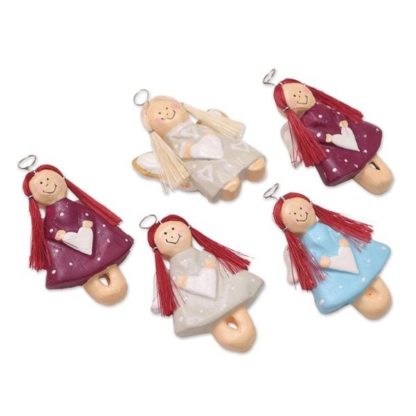 Alternate image for Artisan Crafted Angel Magnets Made from Wood Angel Contingent