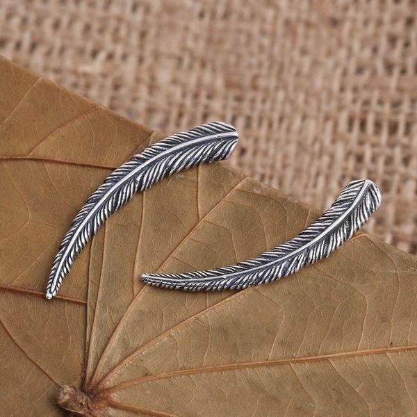 Alternate image for Ear Climber Earrings in Sterling Silver Coconut Leaf