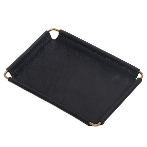 Alternate image for Javanese Handcrafted 6.5 Inch Black Leather Catchall Java Black