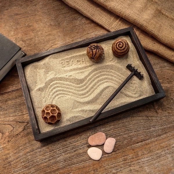 Alternate image for Jempinis Wood Meditative Zen Garden from Indonesia Serene Beach