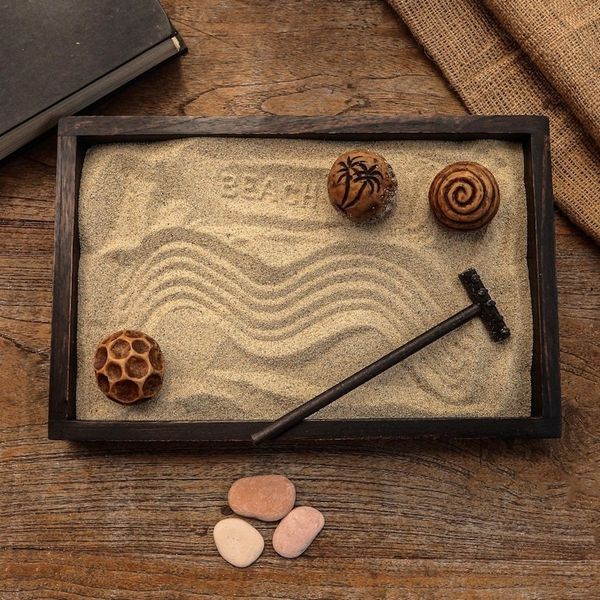Alternate image for Jempinis Wood Meditative Zen Garden from Indonesia Serene Beach