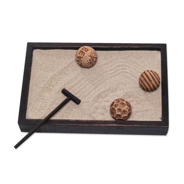 Alternate image for Jempinis Wood Meditative Zen Garden from Indonesia Serene Beach