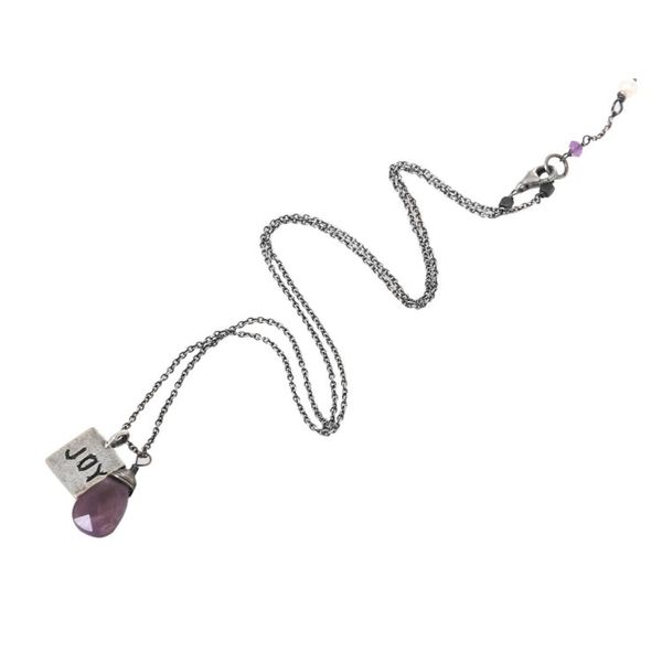 Alternate image for 925 Silver Joy Inspirational Amethyst and Pearl Necklace Inspiring Joy