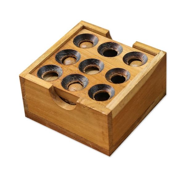 Alternate image for Artisan Crafted Upcycled Teak Wood Puzzle from Java Target