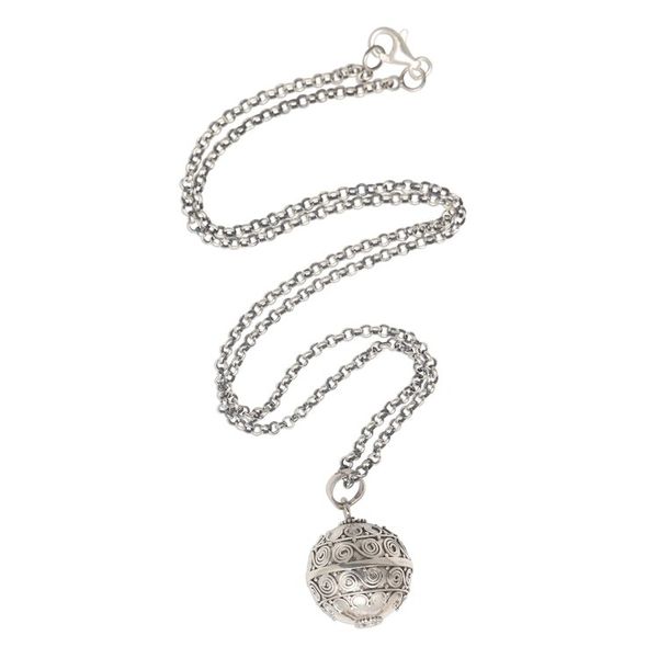 Alternate image for Silver Balinese Harmony Ball Necklace Sweet Breeze