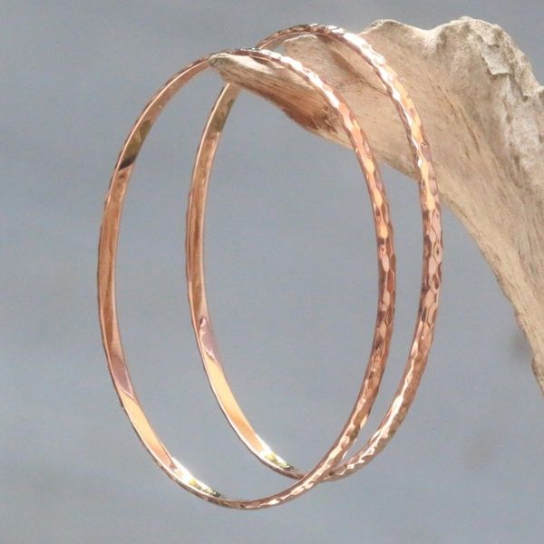 Alternate image for Womens Gold Plated Silver Bangle Bracelets from Bali Pair Rose Gold Mosaic