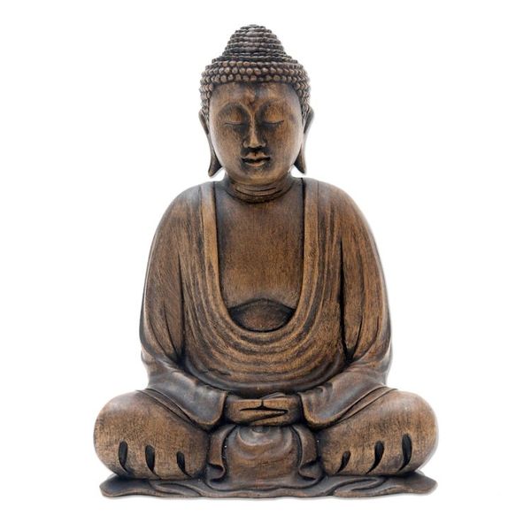 Alternate image for Balinese Wood Buddha in Meditation Sculpture Buddha Dhyana Mudra