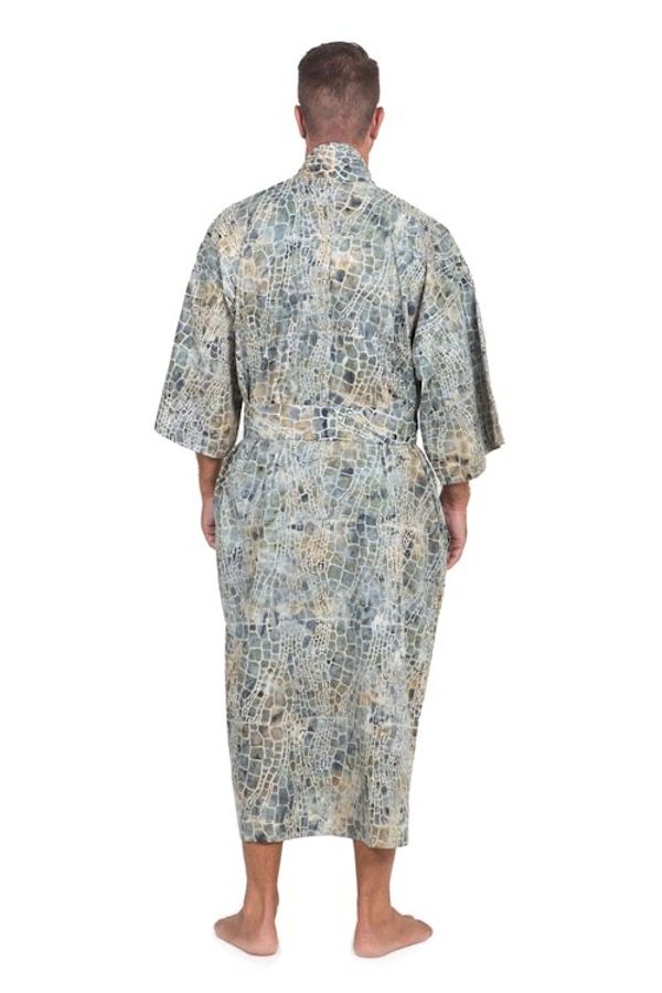 Alternate image for Mens Hand Made Batik Robe Bull Snake