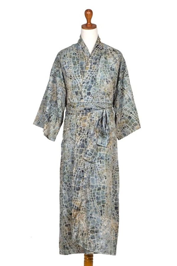Alternate image for Mens Hand Made Batik Robe Bull Snake