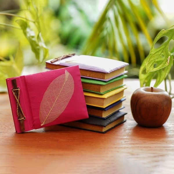 Alternate image for Natural Fiber Notebooks Set of 6 Natures Gift