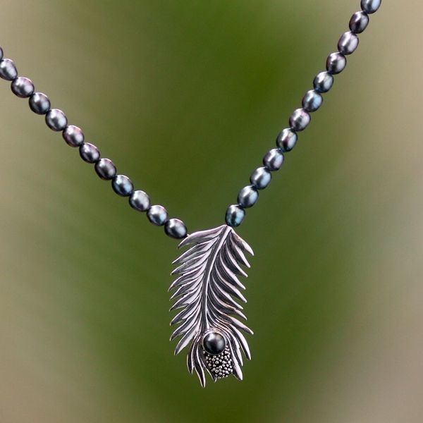 Alternate image for Sterling Silver and Pearl Choker Dewdrops