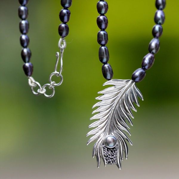 Alternate image for Sterling Silver and Pearl Choker Dewdrops