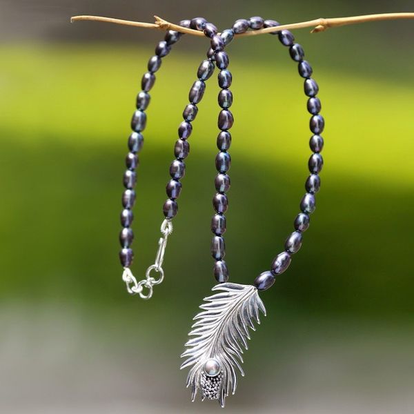Alternate image for Sterling Silver and Pearl Choker Dewdrops